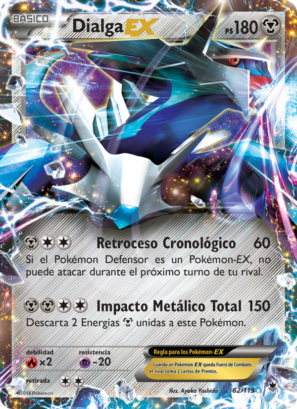 Dialga EX 62 — Fuerzas Fantasmales (Spanish Pokémon TCG card)