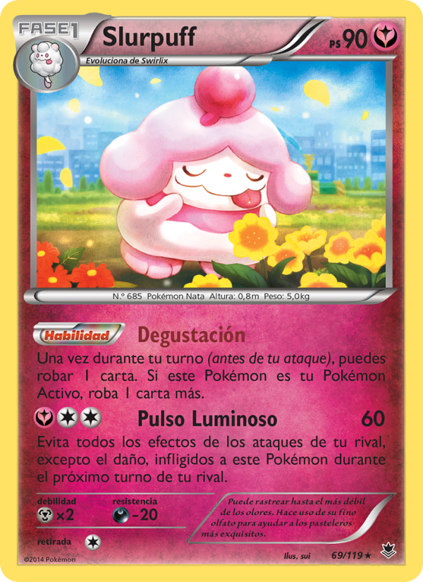 Slurpuff 69 — Fuerzas Fantasmales (Spanish Pokémon TCG card)