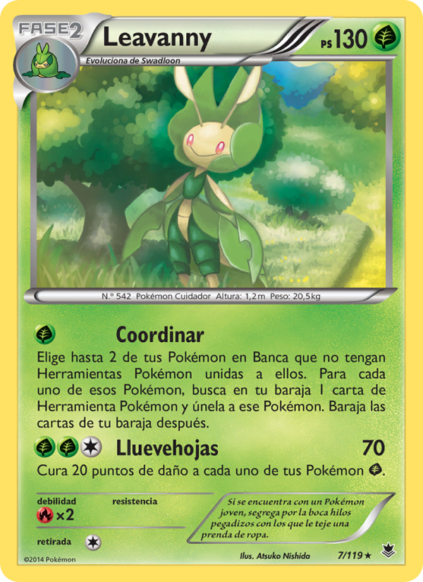 Leavanny 7 — Fuerzas Fantasmales (Spanish Pokémon TCG card)