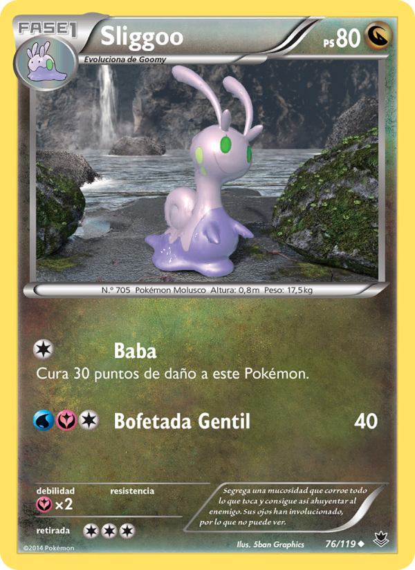 Sliggoo 76 — Fuerzas Fantasmales (Spanish Pokémon TCG card)