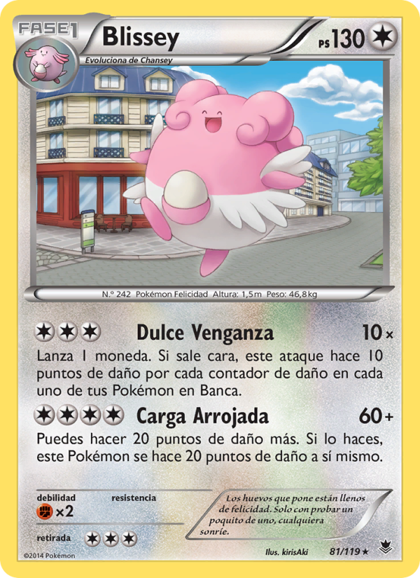 Blissey 81 — Fuerzas Fantasmales (Spanish Pokémon TCG card)