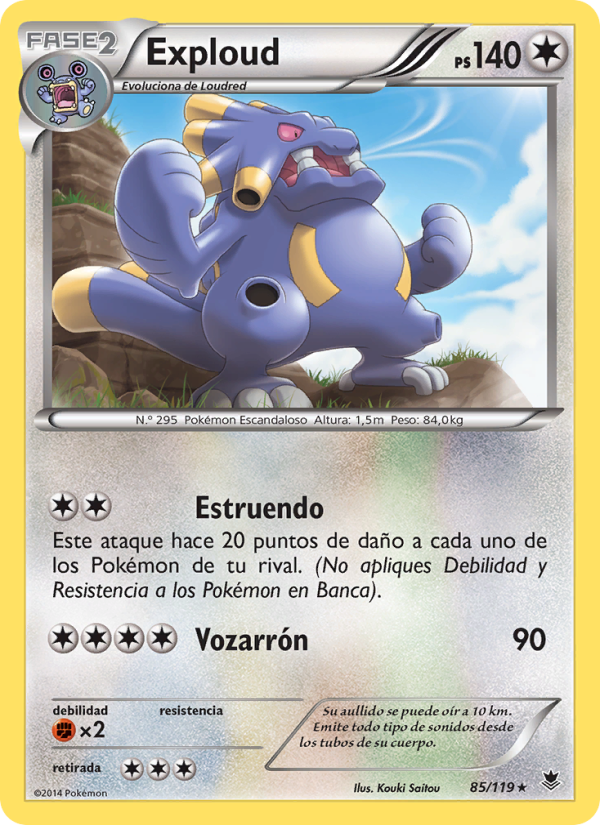 Exploud 85 — Fuerzas Fantasmales (Spanish Pokémon TCG card)