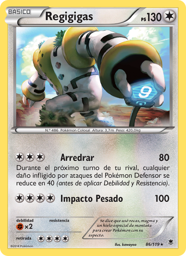 Regigigas 86 — Fuerzas Fantasmales (Spanish Pokémon TCG card)
