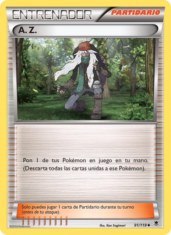 A. Z. 91 — Fuerzas Fantasmales (Spanish Pokémon TCG card)