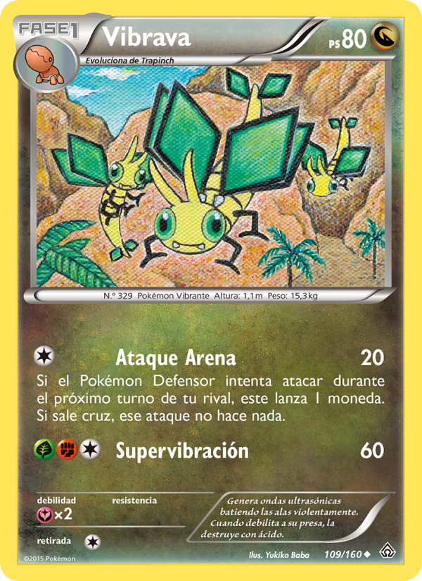Vibrava 109 — Duelos Primigenios (Spanish Pokémon TCG card)