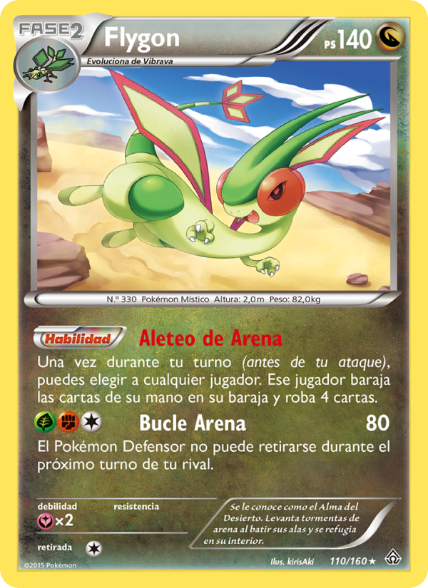 Flygon 110 — Duelos Primigenios (Spanish Pokémon TCG card)