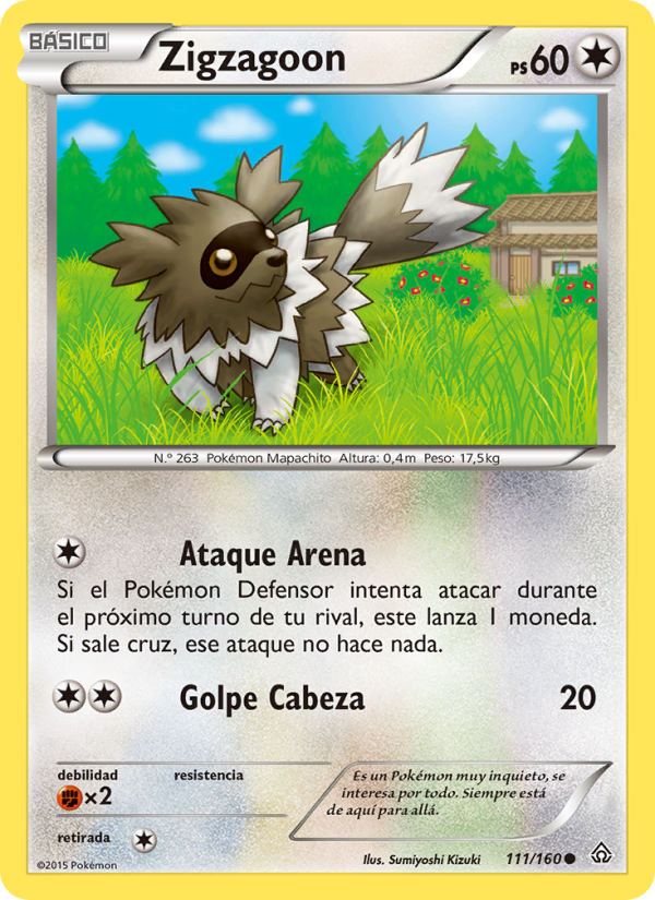 Zigzagoon 111 — Duelos Primigenios (Spanish Pokémon TCG card)