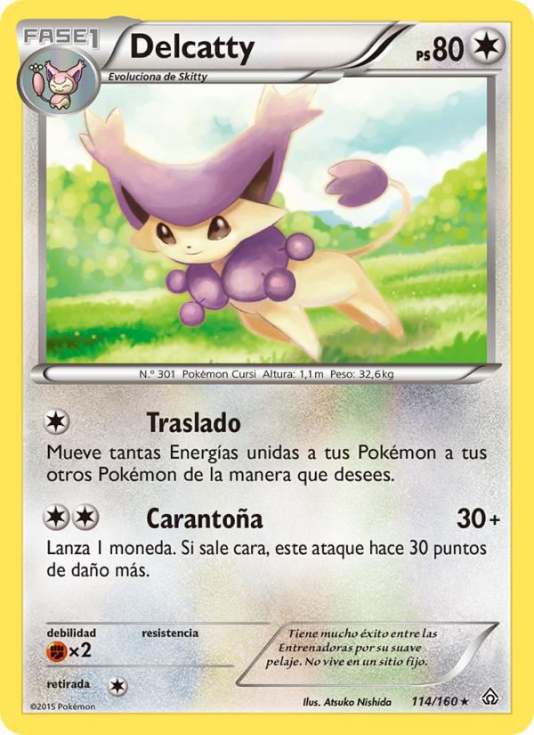 Delcatty 114 — Duelos Primigenios (Spanish Pokémon TCG card)