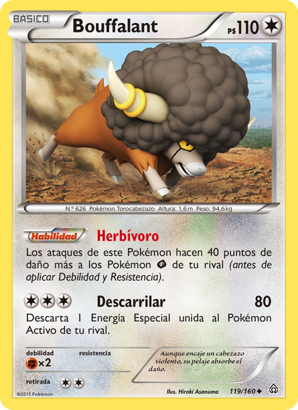Bouffalant 119 — Duelos Primigenios (Spanish Pokémon TCG card)