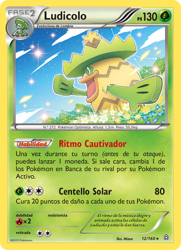 Ludicolo 12 — Duelos Primigenios (Spanish Pokémon TCG card)