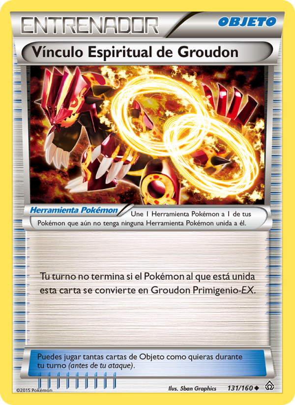 Vínculo Espiritual de Groudon 131 — Duelos Primigenios (Spanish Pokémon TCG card)