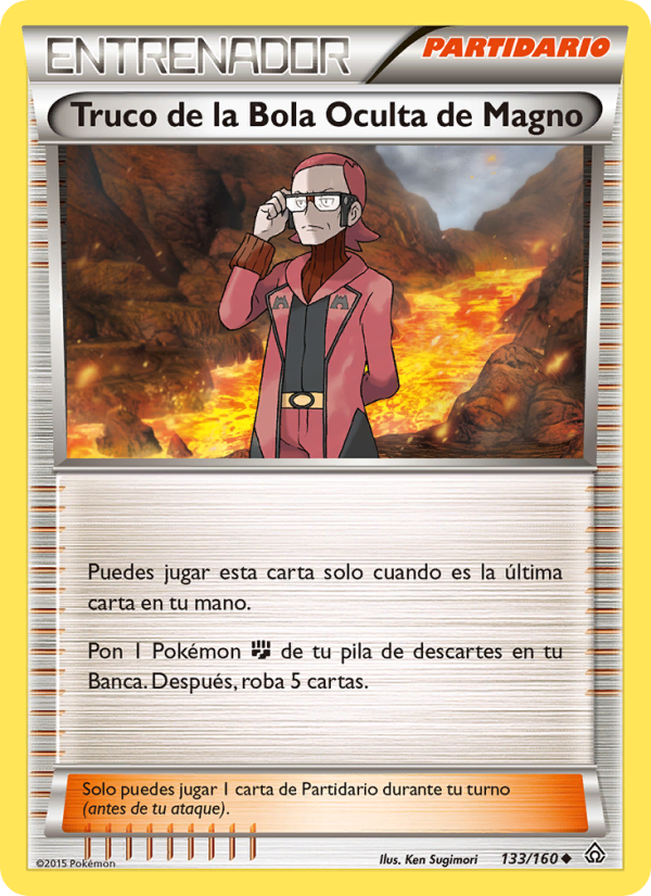Truco de la Bola Oculta de Magno 133 — Duelos Primigenios (Spanish Pokémon TCG card)