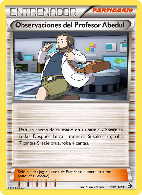 Observaciones del Profesor Abedul 134 — Duelos Primigenios (Spanish Pokémon TCG card)