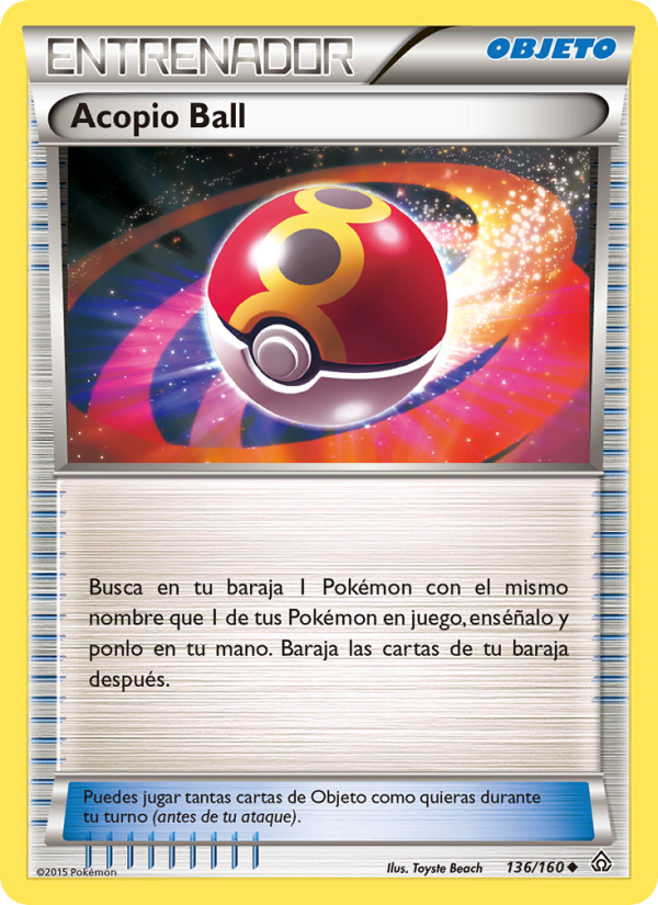 Acopio Ball 136 — Duelos Primigenios (Spanish Pokémon TCG card)