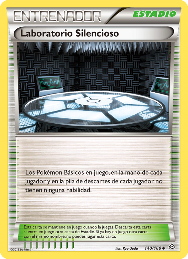 Laboratorio Silencioso 140 — Duelos Primigenios (Spanish Pokémon TCG card)