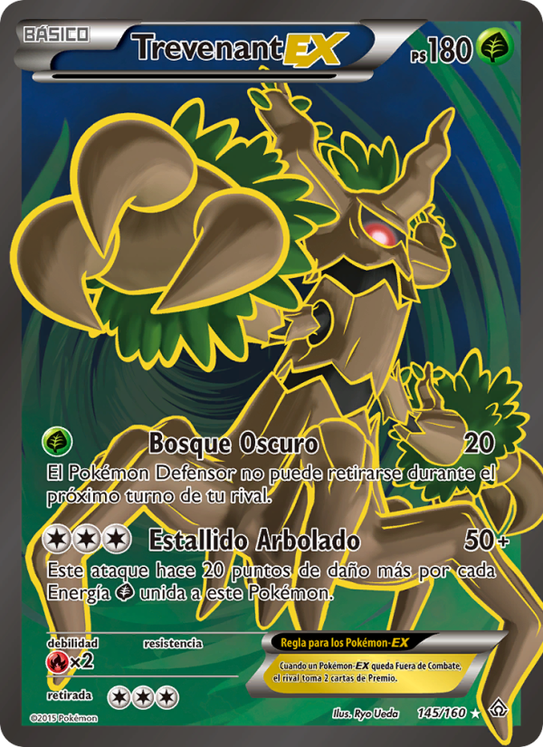 Trevenant EX 145 — Duelos Primigenios (Spanish Pokémon TCG card)