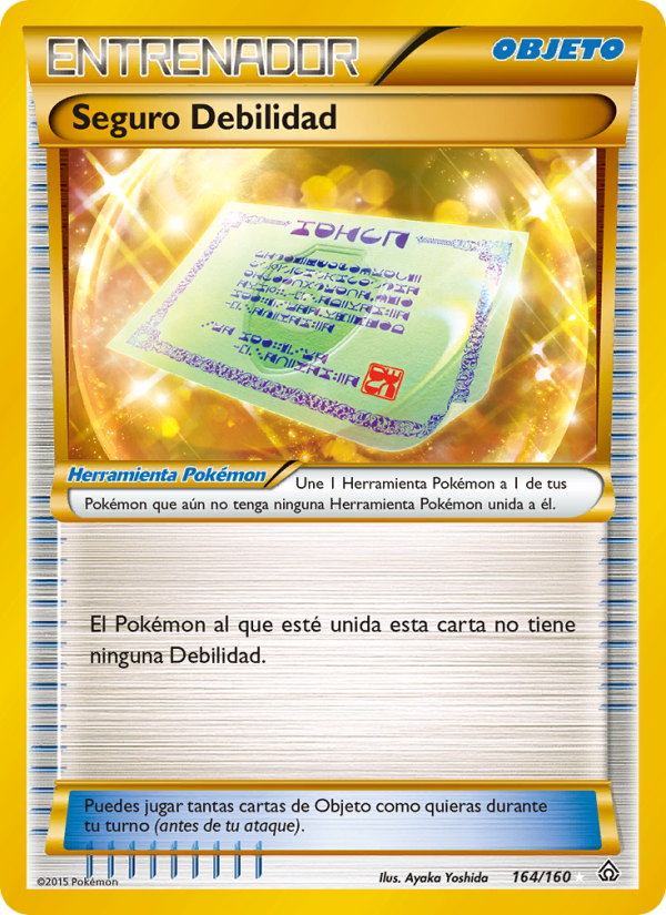 Seguro Debilidad 164 — Duelos Primigenios (Spanish Pokémon TCG card)