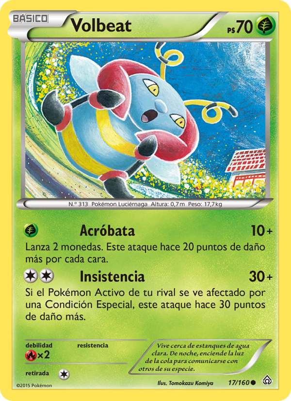 Volbeat 17 — Duelos Primigenios (Spanish Pokémon TCG card)