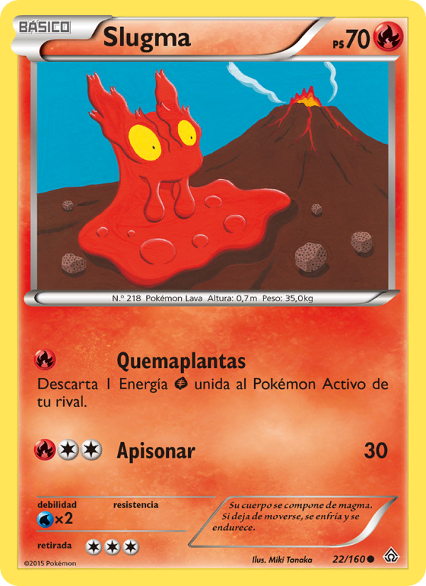 Slugma 22 — Duelos Primigenios (Spanish Pokémon TCG card)
