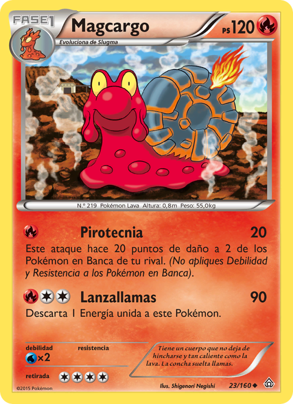 Magcargo 23 — Duelos Primigenios (Spanish Pokémon TCG card)