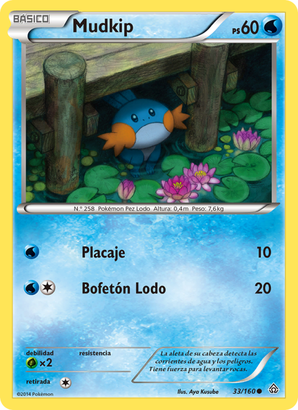 Mudkip 33 — Duelos Primigenios (Spanish Pokémon TCG card)