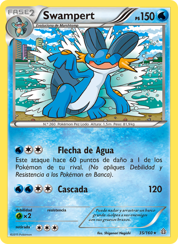Swampert 35 — Duelos Primigenios (Spanish Pokémon TCG card)