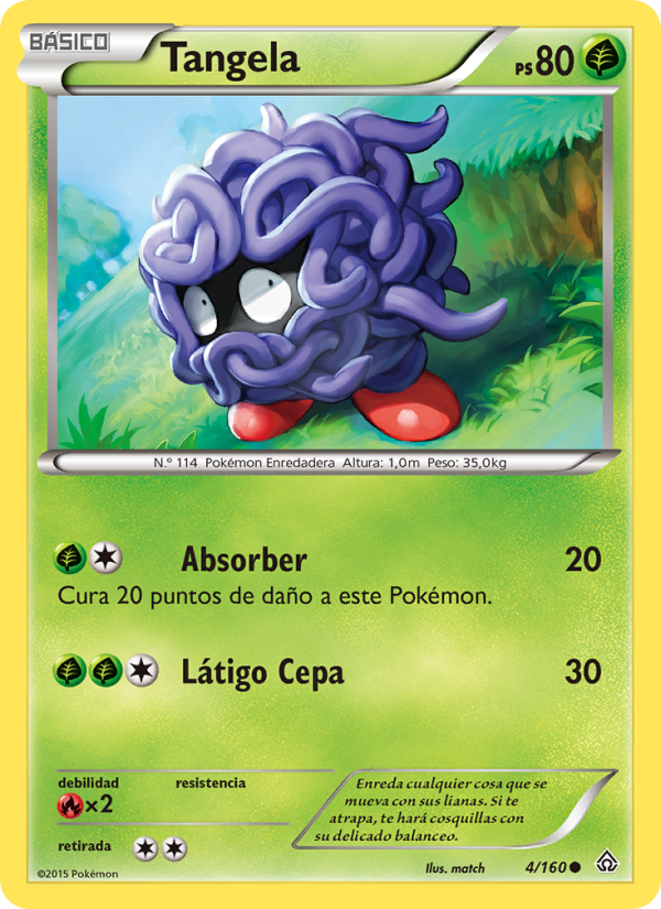 Tangela 4 — Duelos Primigenios (Spanish Pokémon TCG card)