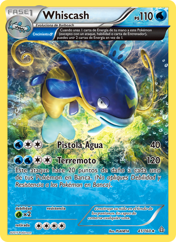 Whiscash 41 — Duelos Primigenios (Spanish Pokémon TCG card)