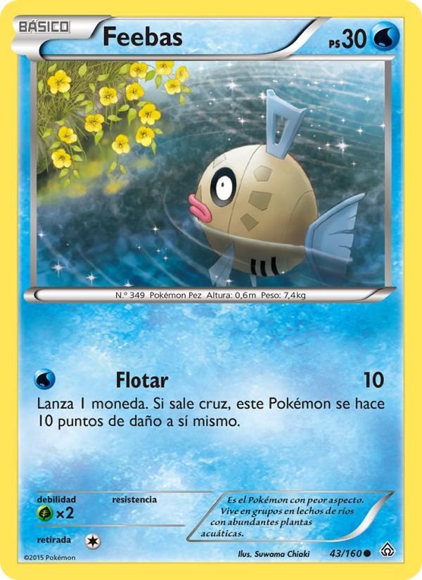 Feebas 43 — Duelos Primigenios (Spanish Pokémon TCG card)