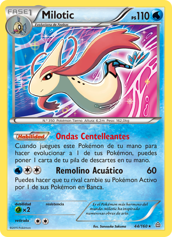 Milotic 44 — Duelos Primigenios (Spanish Pokémon TCG card)