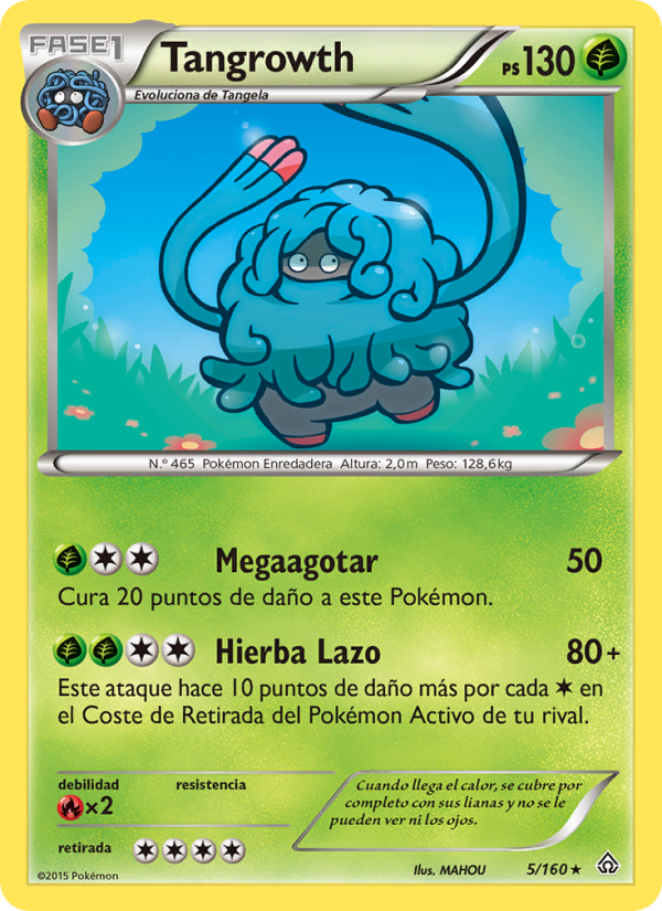 Tangrowth 5 — Duelos Primigenios (Spanish Pokémon TCG card)