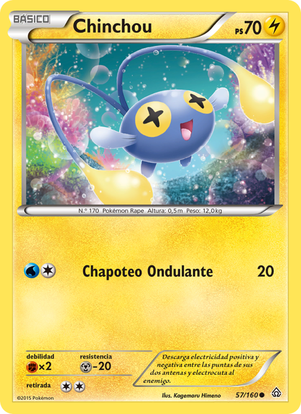 Chinchou 57 — Duelos Primigenios (Spanish Pokémon TCG card)