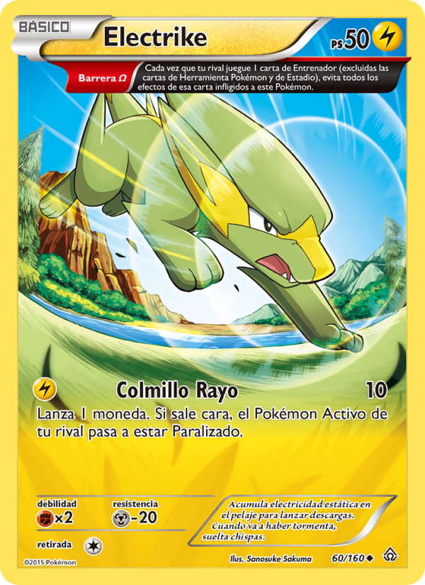 Electrike 60 — Duelos Primigenios (Spanish Pokémon TCG card)