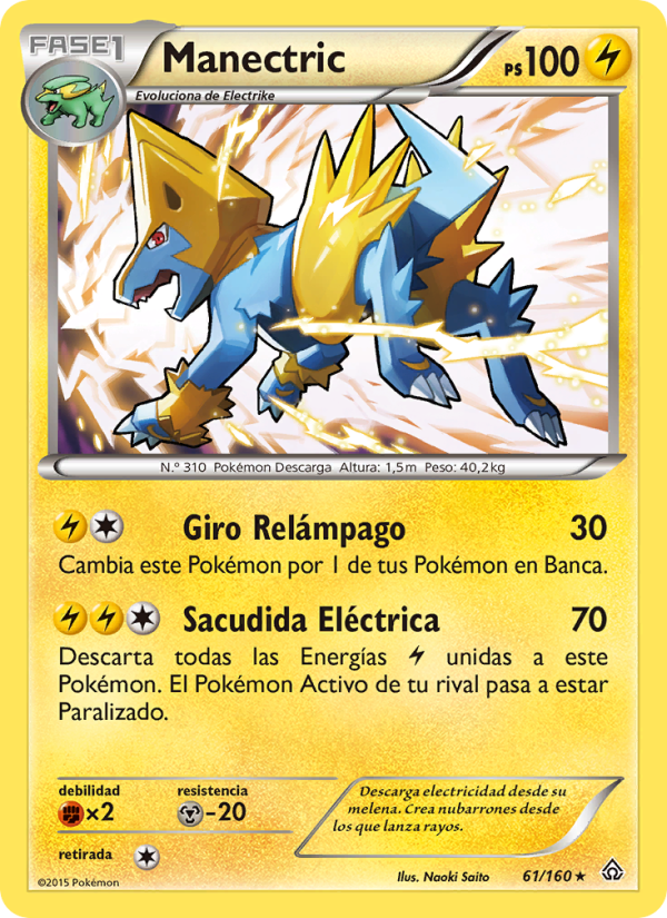 Manectric 61 — Duelos Primigenios (Spanish Pokémon TCG card)