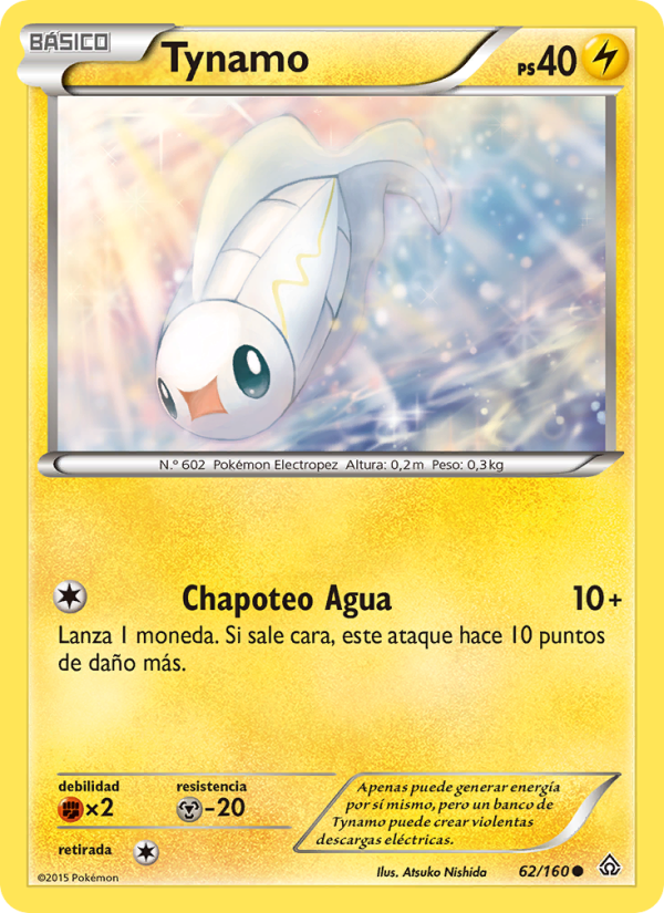 Tynamo 62 — Duelos Primigenios (Spanish Pokémon TCG card)
