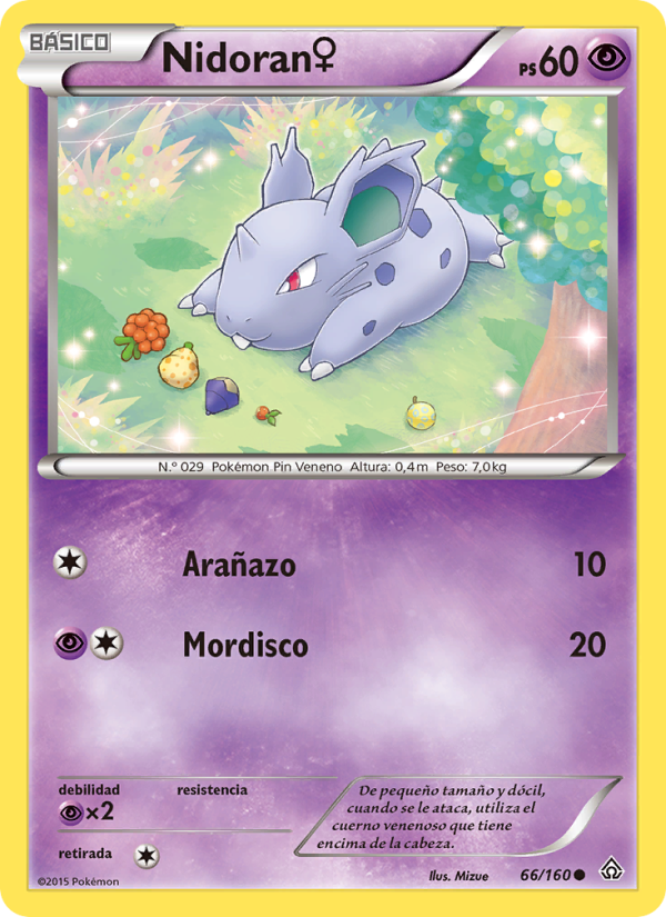 Nidoran♀ 66 — Duelos Primigenios (Spanish Pokémon TCG card)