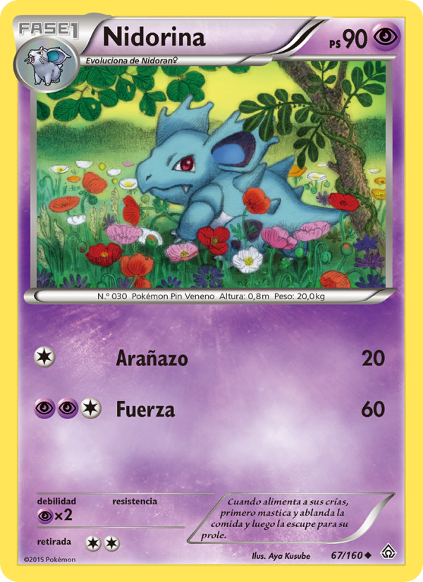 Nidorina 67 — Duelos Primigenios (Spanish Pokémon TCG card)