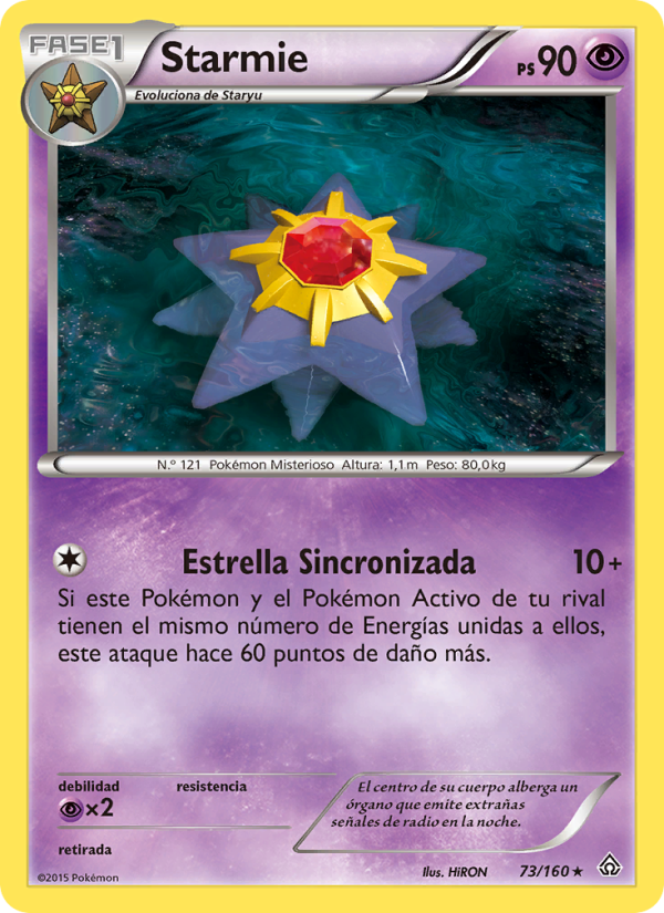 Starmie 73 — Duelos Primigenios (Spanish Pokémon TCG card)