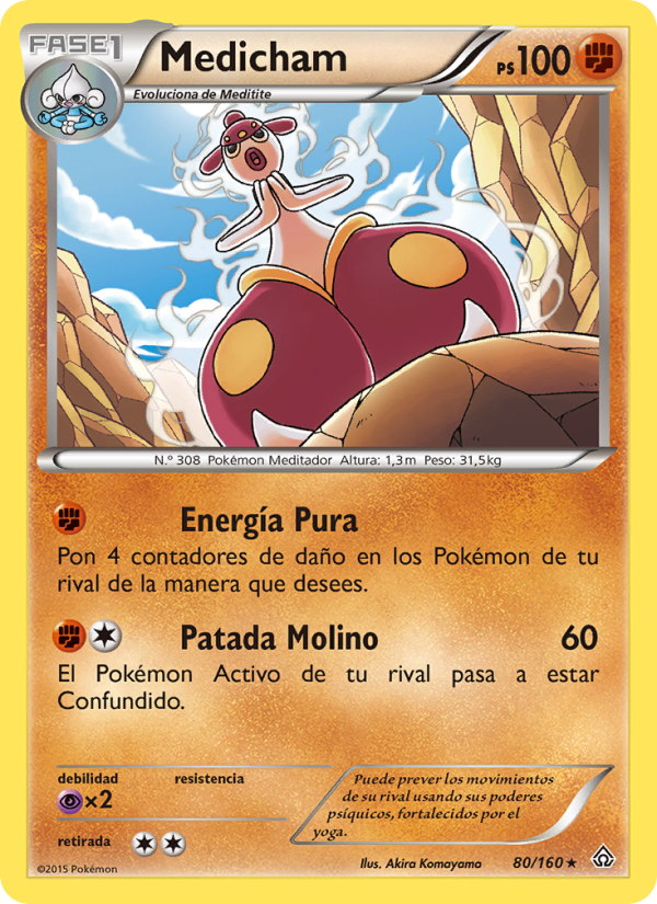 Medicham 80 — Duelos Primigenios (Spanish Pokémon TCG card)