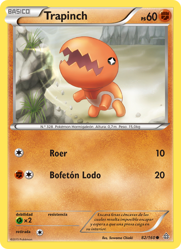 Trapinch 82 — Duelos Primigenios (Spanish Pokémon TCG card)