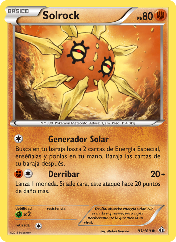 Solrock 83 — Duelos Primigenios (Spanish Pokémon TCG card)