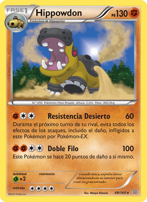 Hippowdon 88 — Duelos Primigenios (Spanish Pokémon TCG card)