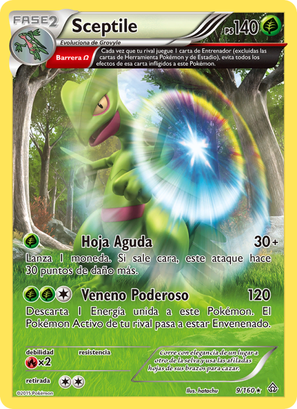 Sceptile 9 — Duelos Primigenios (Spanish Pokémon TCG card)