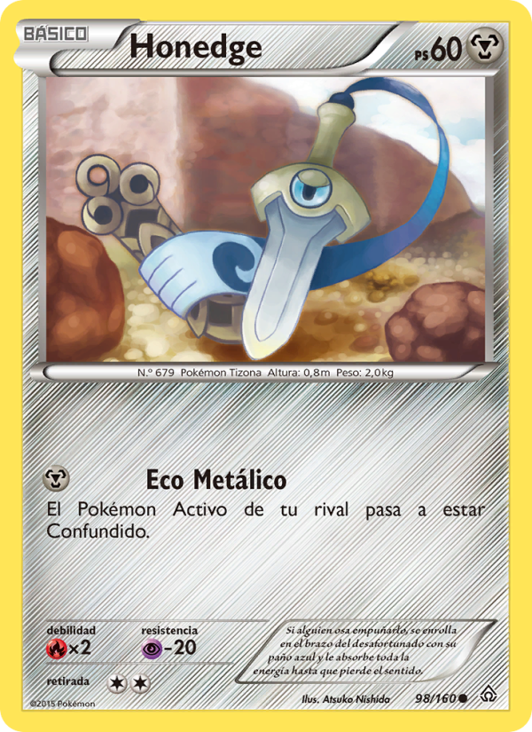 Honedge 98 — Duelos Primigenios (Spanish Pokémon TCG card)