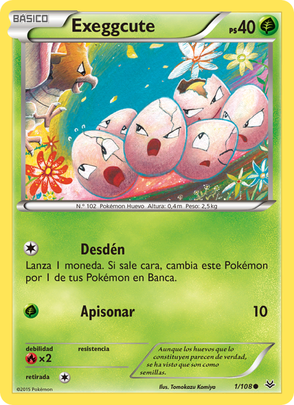 Exeggcute 1 — Cielos Rugientes (Spanish Pokémon TCG card)
