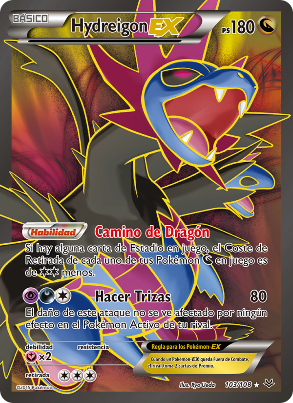 Hydreigon EX 103 — Cielos Rugientes (Spanish Pokémon TCG card)