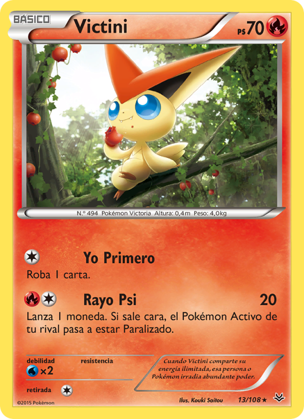 Victini 13 — Cielos Rugientes (Spanish Pokémon TCG card)