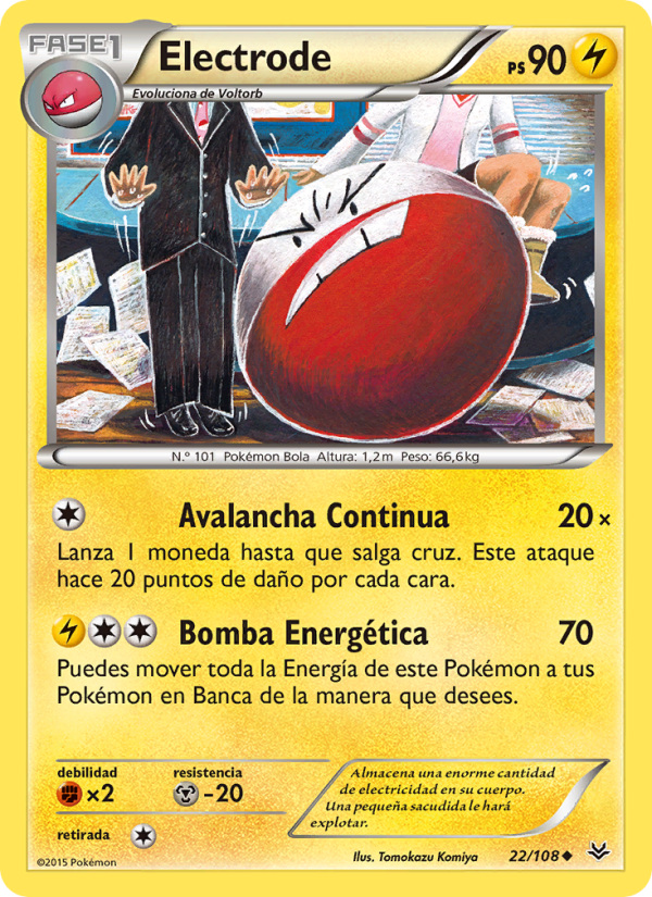 Electrode 22 — Cielos Rugientes (Spanish Pokémon TCG card)