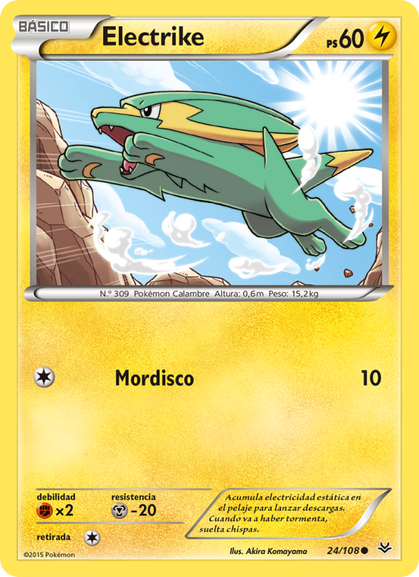 Electrike 24 — Cielos Rugientes (Spanish Pokémon TCG card)