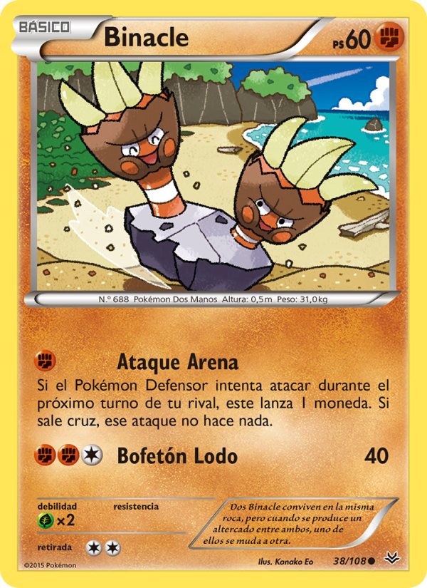 Binacle 38 — Cielos Rugientes (Spanish Pokémon TCG card)